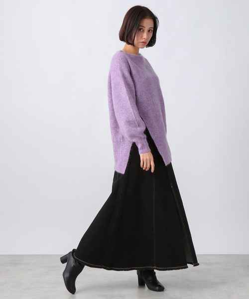 Ezick(エジック)の「ハイウエストデニムスカート(デニムスカート・レディース・ブラック・SMALL/MEDIUM)」の9枚目の写真