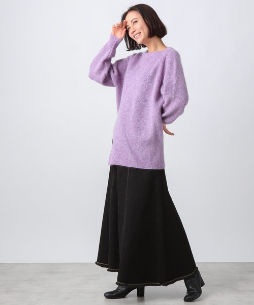 Ezick(エジック)の「ハイウエストデニムスカート(デニムスカート・レディース・ブラック・SMALL/MEDIUM)」の7枚目の写真