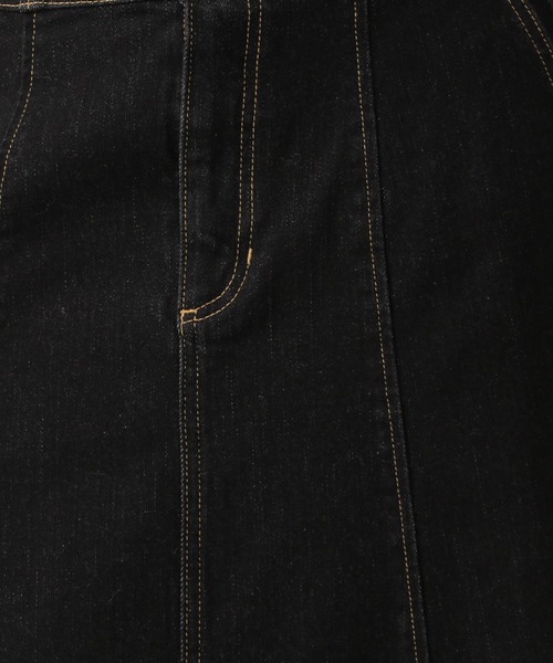 Ezick(エジック)の「ハイウエストデニムスカート(デニムスカート・レディース・ブラック・SMALL/MEDIUM)」の6枚目の写真