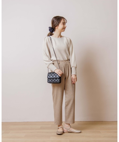 flower（フラワー）の「プレイフルバルーントップ（ニット/セーター・レディース・グレー/ベージュ・FREE）」の3枚目の写真