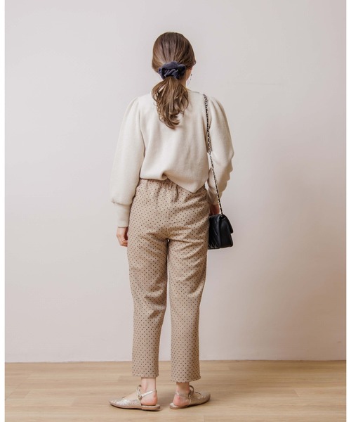 flower（フラワー）の「プレイフルバルーントップ（ニット/セーター・レディース・グレー/ベージュ・FREE）」の5枚目の写真