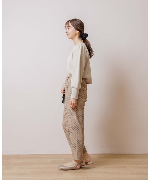 flower（フラワー）の「プレイフルバルーントップ（ニット/セーター・レディース・グレー/ベージュ・FREE）」の6枚目の写真