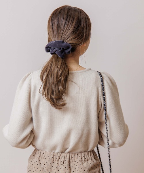 flower（フラワー）の「プレイフルバルーントップ（ニット/セーター・レディース・グレー/ベージュ・FREE）」の11枚目の写真