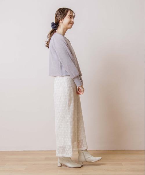 flower（フラワー）の「プレイフルバルーントップ（ニット/セーター・レディース・グレー/ベージュ・FREE）」の14枚目の写真