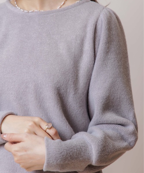 flower（フラワー）の「プレイフルバルーントップ（ニット/セーター・レディース・グレー/ベージュ・FREE）」の19枚目の写真
