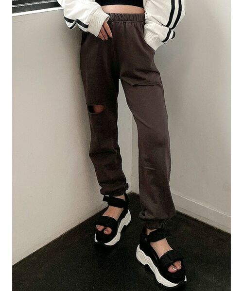 GYDA（ジェイダ）の「ダブルクラッシュスウェットパンツ（その他パンツ・レディース・ライトグレー/チャコールグレー・FREE）」の15枚目の写真