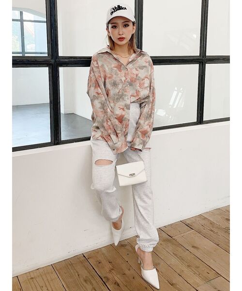 GYDA（ジェイダ）の「ダブルクラッシュスウェットパンツ（その他パンツ・レディース・ライトグレー/チャコールグレー・FREE）」の19枚目の写真