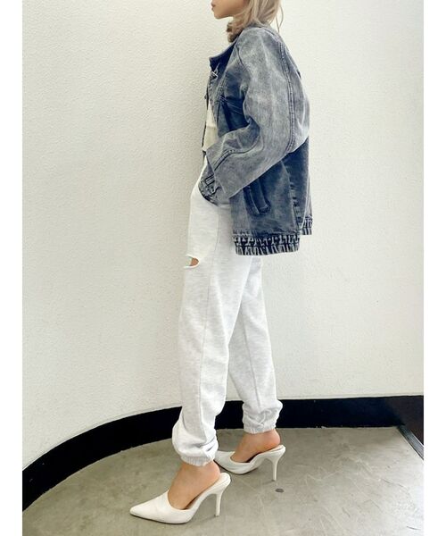 GYDA（ジェイダ）の「ダブルクラッシュスウェットパンツ（その他パンツ・レディース・ライトグレー/チャコールグレー・FREE）」の21枚目の写真