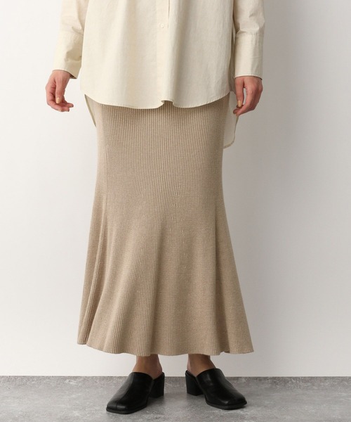 A part by(アパートバイ)の「ニットマーメイドスカート 265272(スカート・レディース・ブラック/ライトベージュ/アイボリー/ライトグレー・FREE)」の4枚目の写真