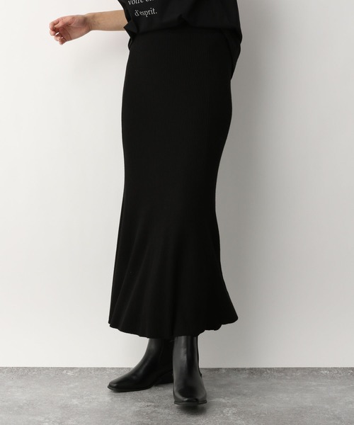 A part by(アパートバイ)の「ニットマーメイドスカート 265272(スカート・レディース・ブラック/ライトベージュ/アイボリー/ライトグレー・FREE)」の9枚目の写真