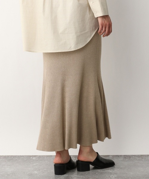 A part by(アパートバイ)の「ニットマーメイドスカート 265272(スカート・レディース・ブラック/ライトベージュ/アイボリー/ライトグレー・FREE)」の15枚目の写真