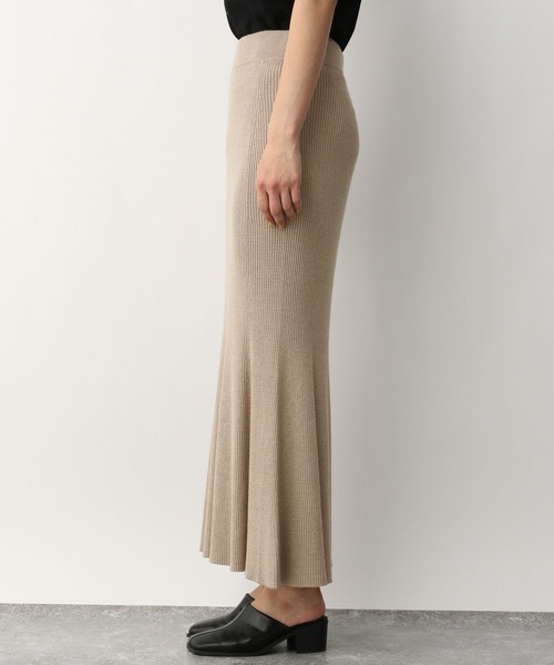 A part by(アパートバイ)の「ニットマーメイドスカート 265272(スカート・レディース・ブラック/ライトベージュ/アイボリー/ライトグレー・FREE)」の17枚目の写真
