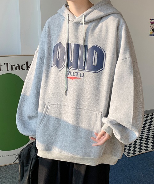 MGV（エムジーヴィー）の「オーバーサイズビッグロゴフーディー（パーカー・メンズ・ホワイト/ブラック/グレー・MEDIUM/LARGE/X-LARGE）」の3枚目の写真