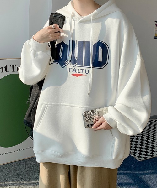 MGV（エムジーヴィー）の「オーバーサイズビッグロゴフーディー（パーカー・メンズ・ホワイト/ブラック/グレー・MEDIUM/LARGE/X-LARGE）」の15枚目の写真