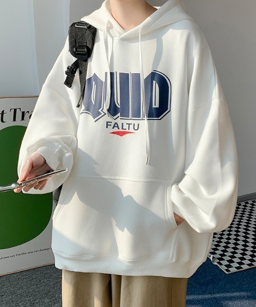 MGV（エムジーヴィー）の「オーバーサイズビッグロゴフーディー（パーカー・メンズ・ホワイト/ブラック/グレー・MEDIUM/LARGE/X-LARGE）」の11枚目の写真