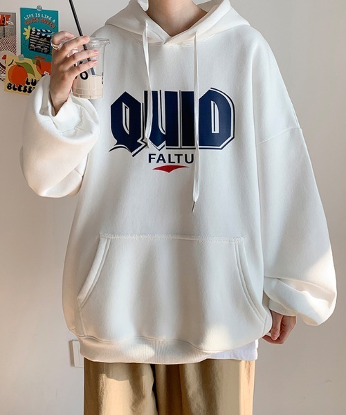 MGV（エムジーヴィー）の「オーバーサイズビッグロゴフーディー（パーカー・メンズ・ホワイト/ブラック/グレー・MEDIUM/LARGE/X-LARGE）」の13枚目の写真