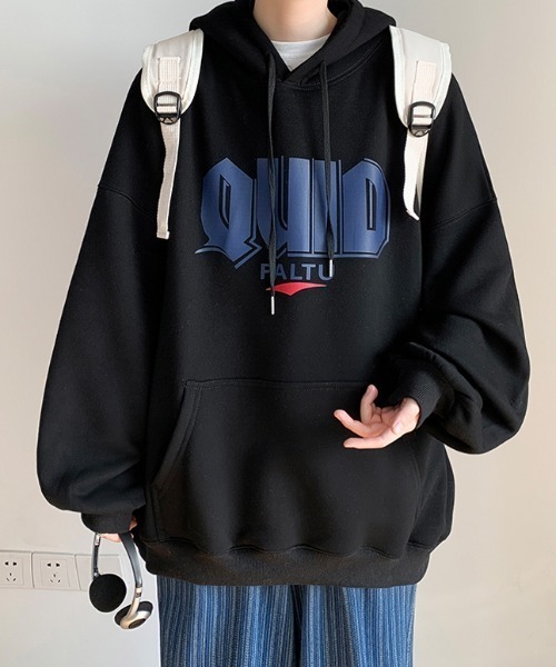 MGV（エムジーヴィー）の「オーバーサイズビッグロゴフーディー（パーカー・メンズ・ホワイト/ブラック/グレー・MEDIUM/LARGE/X-LARGE）」の8枚目の写真