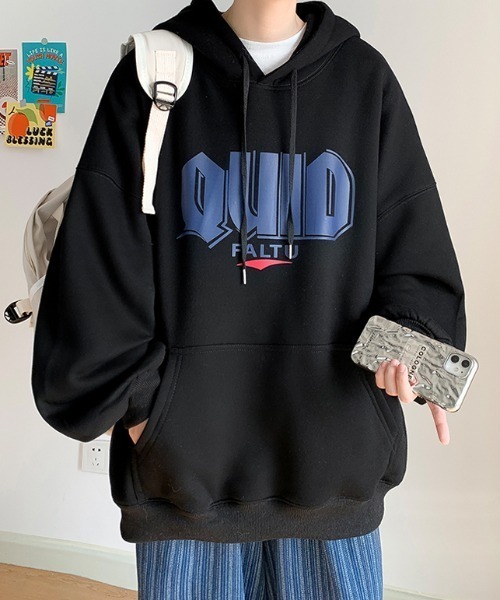 MGV（エムジーヴィー）の「オーバーサイズビッグロゴフーディー（パーカー・メンズ・ホワイト/ブラック/グレー・MEDIUM/LARGE/X-LARGE）」の16枚目の写真