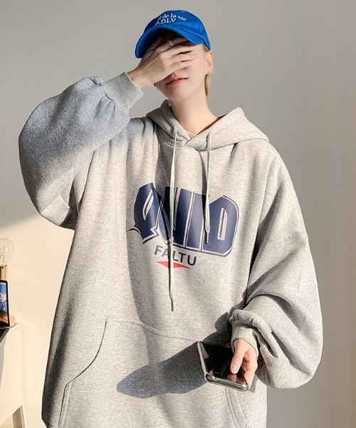 MGV（エムジーヴィー）の「オーバーサイズビッグロゴフーディー（パーカー・メンズ・ホワイト/ブラック/グレー・MEDIUM/LARGE/X-LARGE）」の14枚目の写真