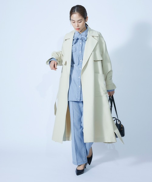 ROPE'（ロペ）の「【セットアップ対応】デニムボウタイ付きシャツ【SDGs】（シャツ/ブラウス・レディース・ブルー系その他4・38）」の8枚目の写真