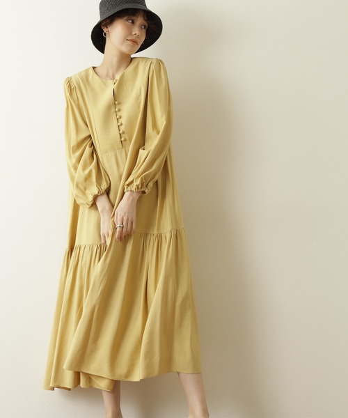 バックリボンパフワンピース ワンピース N N N N ワンピース ドレス Natural Beauty Beauty Basic エヌエヌ ナチュラルビューティーベーシック のファッション お買い得商品