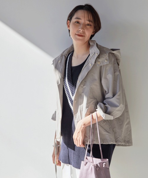 Doux archives（ドゥアルシーヴ）の「フード取り外し2WAYブルゾン