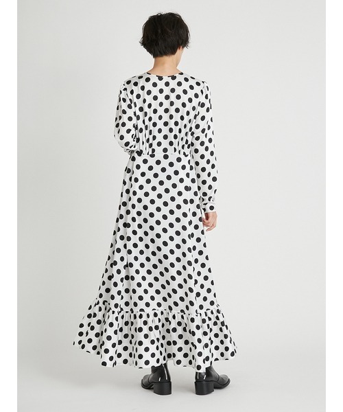 styling/（スタイリング）の「ドットサテンロングワンピース 