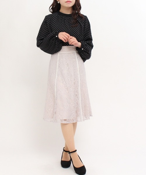 ASTORIA ODIER(アストリアオディール)の「2wayスリーブドット柄ブラウス(シャツ/ブラウス・レディース・ホワイト/ブラック・MEDIUM)」の13枚目の写真
