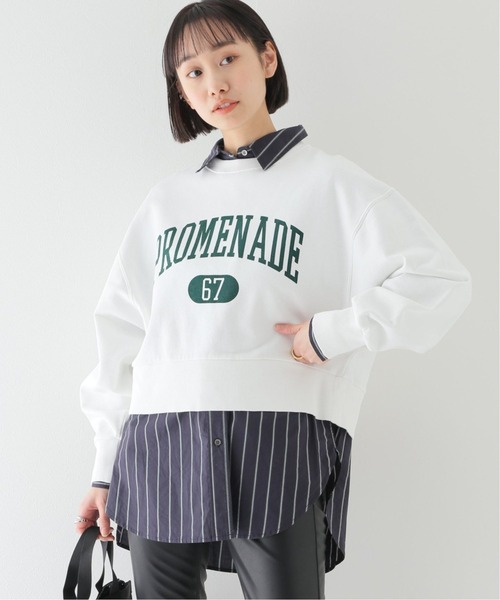 JOURNAL STANDARD relume(ジャーナルスタンダード レリューム)の「《追加4》カレッジスウェットNo.67◆(Tシャツ/カットソー・レディース・ホワイト/ベージュ/グリーン・FREE)」の5枚目の写真