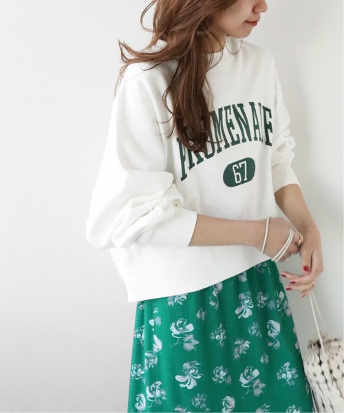 JOURNAL STANDARD relume(ジャーナルスタンダード レリューム)の「《追加4》カレッジスウェットNo.67◆(Tシャツ/カットソー・レディース・ホワイト/ベージュ/グリーン・FREE)」の18枚目の写真