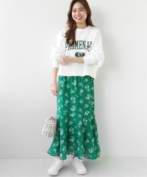 JOURNAL STANDARD relume(ジャーナルスタンダード レリューム)の「《追加4》カレッジスウェットNo.67◆(Tシャツ/カットソー・レディース・ホワイト/ベージュ/グリーン・FREE)」の4枚目の写真