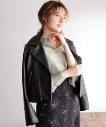 SWINGLE | エコレザーライダースジャケット(ライダースジャケット)