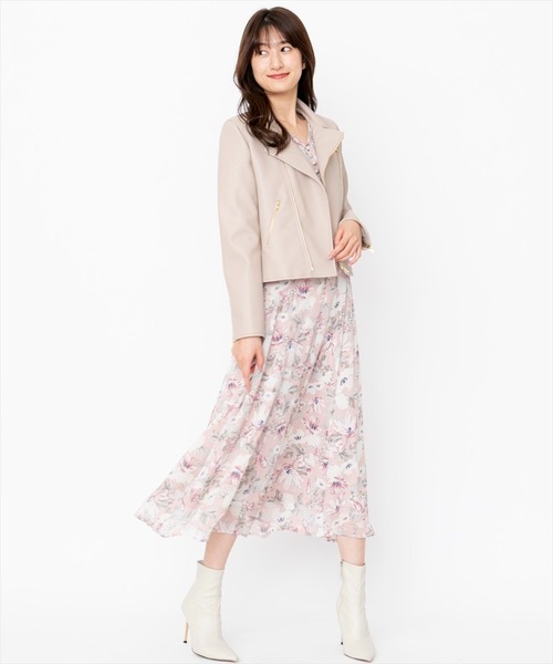 SWINGLE（スウィングル）の「エコレザーライダースジャケット（ライダースジャケット・レディース・ベージュ/カーキ/ブラック・SMALL/MEDIUM）」の22枚目の写真