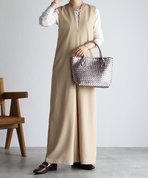 e.ba.gosメタリックトートゴールド