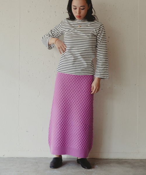 Kari & lili（カウリアンドリィリィ）の「boat neck border ct（Tシャツ/カットソー・レディース・ブラック/ホワイト・FREE）」の13枚目の写真