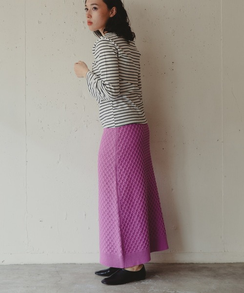 Kari & lili（カウリアンドリィリィ）の「boat neck border ct（Tシャツ/カットソー・レディース・ブラック/ホワイト・FREE）」の14枚目の写真