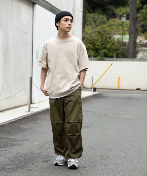 THE STANDARD（ザスタンダード）の「WEGO/スタンダードクルー半袖ネックT（Tシャツ/カットソー・メンズ・オレンジ/ライトベージュ/ホワイト/ブラック/グリーン・SMALL/LARGE/MEDIUM）」の22枚目の写真