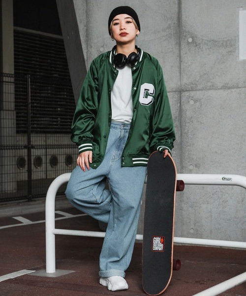 kutir（クティール）の「ラインリブサテンスタジャン（スタジャン・レディース・ブラック/ネイビー/レッド/グリーン・FREE）」の12枚目の写真