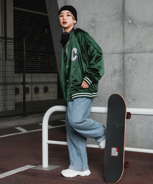 kutir（クティール）の「ラインリブサテンスタジャン（スタジャン・レディース・ブラック/ネイビー/レッド/グリーン・FREE）」の13枚目の写真