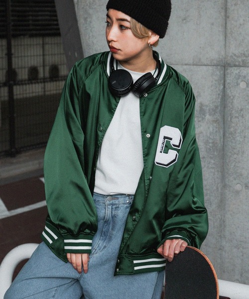 kutir（クティール）の「ラインリブサテンスタジャン（スタジャン・レディース・ブラック/ネイビー/レッド/グリーン・FREE）」の10枚目の写真