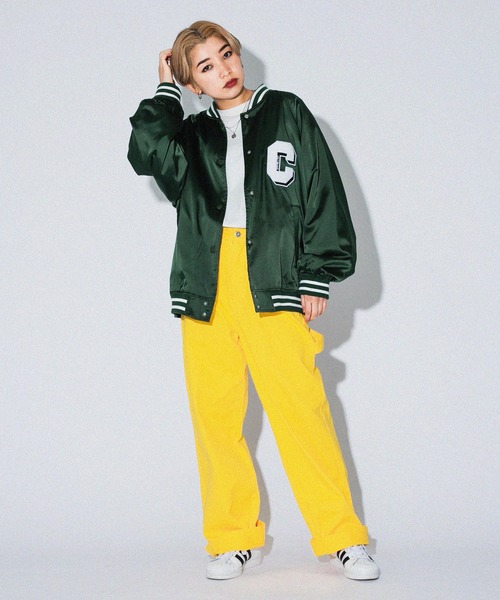 kutir（クティール）の「ラインリブサテンスタジャン（スタジャン・レディース・ブラック/ネイビー/レッド/グリーン・FREE）」の15枚目の写真