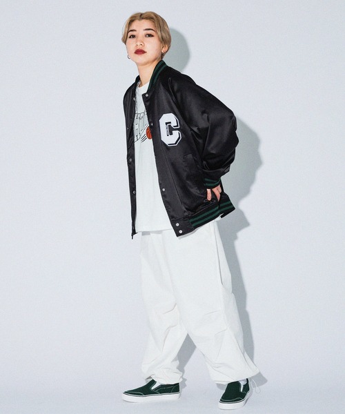 kutir（クティール）の「ラインリブサテンスタジャン（スタジャン・レディース・ブラック/ネイビー/レッド/グリーン・FREE）」の8枚目の写真