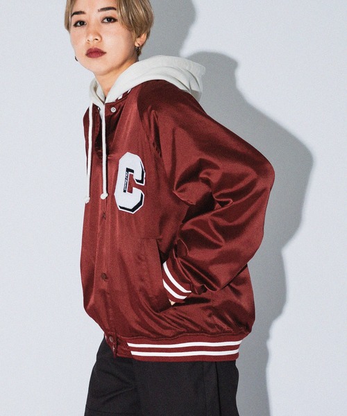 kutir（クティール）の「ラインリブサテンスタジャン（スタジャン・レディース・ブラック/ネイビー/レッド/グリーン・FREE）」の22枚目の写真