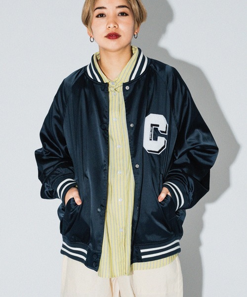 kutir（クティール）の「ラインリブサテンスタジャン（スタジャン・レディース・ブラック/ネイビー/レッド/グリーン・FREE）」の17枚目の写真