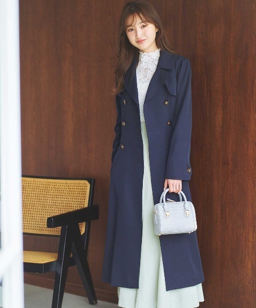 【新品】【WILLSELECTION/ウィルセレクション】裏地花柄トレンチコート WILLSELECTION（ウィルセレクション）の「裏地花柄トレンチコート