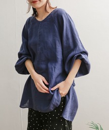 URBAN RESEARCH DOORS | リネンVネックチュニックブラウス(シャツ/ブラウス)