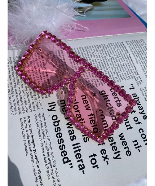 WC（ダブル シー）の「ビジューTOYグラス（サングラス・レディース・サックスブルー/ピンク・FREE）」の2枚目の写真