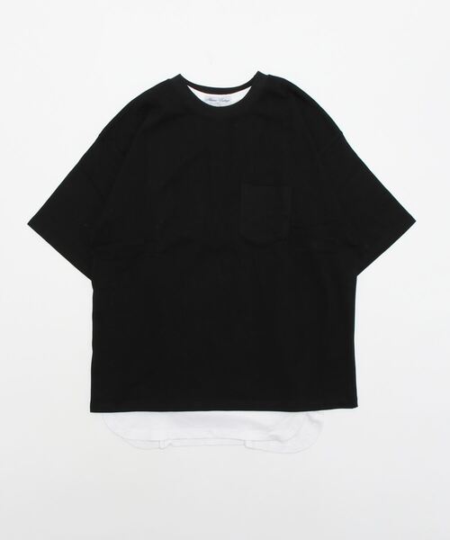 STYLEBLOCK(スタイルブロック)の「ヘビーウエイト配色ステッチBIGTシャツ&ロングタンクトップ(Tシャツ/カットソー・メンズ・ブラック×ホワイト/ホワイト/パープル/ミント/ベージュ・L/M/LL)」の11枚目の写真