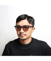 ANCHOR | スクエアフレーム ブラックラバーサングラス(サングラス)