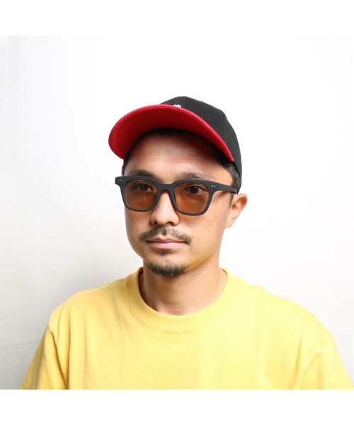 ANCHOR（アンカー）の「スクエアフレーム ブラックラバーサングラス（サングラス・メンズ・ブラック×グレー/ブラック×ブルー/ブラック×ベージュ・FREE）」の10枚目の写真